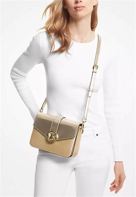 michael kors carmen pale gold|michael kors shoulder bag.